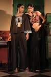 Midushi Bajoria_Designer Black Pant Set _at_Aza_Fashions