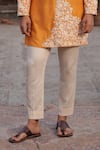 Midushi Bajoria_Yellow Embroidered Kurta Set _at_Aza_Fashions