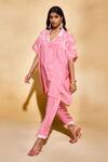 Echostudio_Pink Pearl Co-ord Kurta Set _Online_at_Aza_Fashions