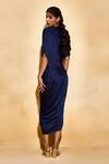 Shop_Echostudio_Blue Satin Roma Midi Dress _at_Aza_Fashions