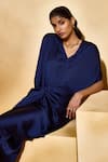 Shop_Echostudio_Blue Satin Roma Midi Dress _Online_at_Aza_Fashions