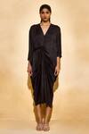 Echostudio_Black Designer Ash Midi Dress _Online_at_Aza_Fashions