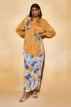 Buy_Echostudio_Orange Cora Co-ord Set _at_Aza_Fashions