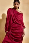 Echostudio_Red Satin Layla Set _Online_at_Aza_Fashions