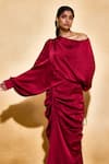 Shop_Echostudio_Red Satin Layla Set _Online_at_Aza_Fashions