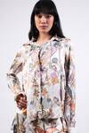 Buy_AK-OK_Multi Color Satin Collared Printed Shirt _Online_at_Aza_Fashions