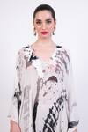 Shop_AK-OK_Black And White Printed Kaftan _Online_at_Aza_Fashions