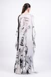 AK-OK_Black And White Printed Kaftan _at_Aza_Fashions