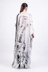 Shop_AK-OK_Black And White Printed Kaftan _at_Aza_Fashions