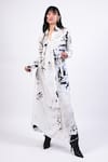 Buy_AK-OK_Black And White Abstract Print Shirt Dress _at_Aza_Fashions