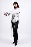 AK-OK_Black Satin Long Skirt _Online_at_Aza_Fashions