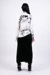 Shop_AK-OK_Black Satin Long Skirt _at_Aza_Fashions