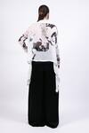 Shop_AK-OK_Black And White Silk Shirt Pant Set _at_Aza_Fashions