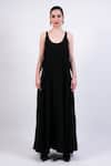 Buy_AK-OK_Black Silk Maxi Dress _at_Aza_Fashions