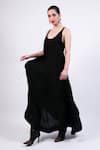 Buy_AK-OK_Black Silk Maxi Dress _Online_at_Aza_Fashions