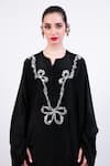 Buy_AK-OK_Black Silk Embroidered Kurta Pant Set _Online_at_Aza_Fashions