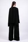Shop_AK-OK_Black Silk Embroidered Kurta Pant Set _at_Aza_Fashions