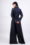 Shop_AK-OK_Blue Denim Jacket And Flared Pant Set _at_Aza_Fashions