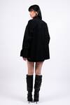 Shop_AK-OK_Black Sequins Collared Designer Blended Jacket _at_Aza_Fashions