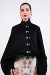 Buy_AK-OK_Black Blended Designer Jacket _at_Aza_Fashions