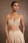 Buy_Tarun Tahiliani_Cutdana Embellished Broach Belt _at_Aza_Fashions