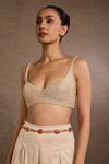Buy_Tarun Tahiliani_Ruby Rouge Pink Chain Belt _at_Aza_Fashions