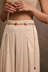 Buy_Tarun Tahiliani_Ruby Rouge Pink Chain Belt _Online_at_Aza_Fashions