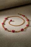 Shop_Tarun Tahiliani_Ruby Rouge Pink Chain Belt _at_Aza_Fashions