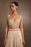 Buy_Tarun Tahiliani_Bronze Gold Chain Belt _at_Aza_Fashions