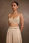 Tarun Tahiliani_Bronze Gold Chain Belt _Online_at_Aza_Fashions