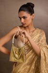 Buy_Tarun Tahiliani_Gold Chainmail Handbag _Online_at_Aza_Fashions