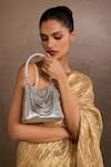 Buy_Tarun Tahiliani_Silver Chainmail Handbag _at_Aza_Fashions