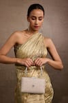 Buy_Tarun Tahiliani_Silver Jaal Embroidered Clutch 
