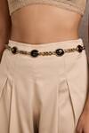 Buy_Tarun Tahiliani_Black Gold Jewel Belt _Online_at_Aza_Fashions