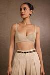Buy_Tarun Tahiliani_Black Gold Jewel Belt _at_Aza_Fashions