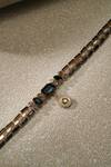 Shop_Tarun Tahiliani_Black Gold Jewel Belt _at_Aza_Fashions