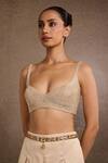 Buy_Tarun Tahiliani_Gold Jewel Belt _at_Aza_Fashions