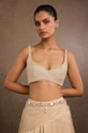 Buy_Tarun Tahiliani_Ivory-gold Jewel Belt _Online_at_Aza_Fashions