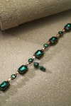 Shop_Tarun Tahiliani_Emerald Stone Beaded Jewel Belt _at_Aza_Fashions