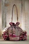 Buy_Tarun Tahiliani_Pink Embroidery, Beads Onion Potli Bag _at_Aza_Fashions