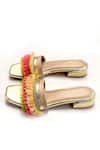 Soleart_Multi Color Multicolor Ruffled Designer Flats _Online_at_Aza_Fashions