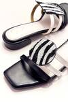 Buy_Soleart_Black Zebra Beaded And White Flats _Online_at_Aza_Fashions