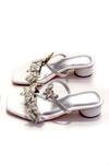 Soleart_White Beads Butterfly Embellished Heels _Online_at_Aza_Fashions