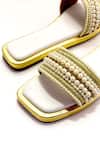 Shop_Soleart_White Designer Pearl Lustre Flats _Online_at_Aza_Fashions
