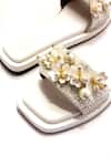 Buy_Soleart_White Floral Embellished Flats _Online_at_Aza_Fashions