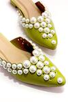 Shop_Soleart_Green Pearls Charlotte Embellished Heels _Online_at_Aza_Fashions