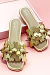 Buy_Soleart_Gold Heart Applique Flats _at_Aza_Fashions