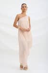 Mirroir_Light Pink Draped Maxi Dress _Online_at_Aza_Fashions