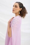 Mirroir_Lilac Draped Midi Dress _Online_at_Aza_Fashions