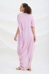 Shop_Mirroir_Lilac Draped Midi Dress _at_Aza_Fashions